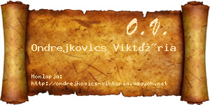 Ondrejkovics Viktória névjegykártya